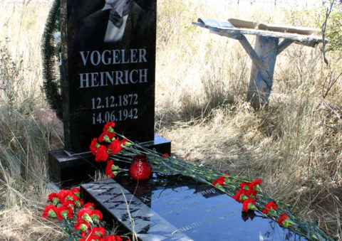 Gedenkstein für Heinrich Vogeler in Karaganda
